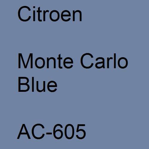 Citroen, Monte Carlo Blue, AC-605.